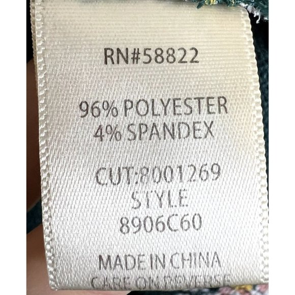 Max Studio Dress Woman's Size Medium (Please see measurements) Dark Green Floral - Picture 7 of 12